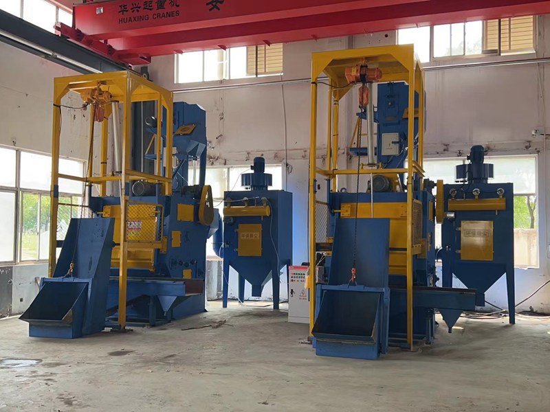 Q3220自動上下料抛丸機、帶振動篩分出料機